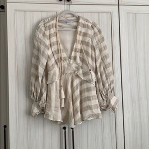 Hunter Bell Linen Top.  Sz 8.